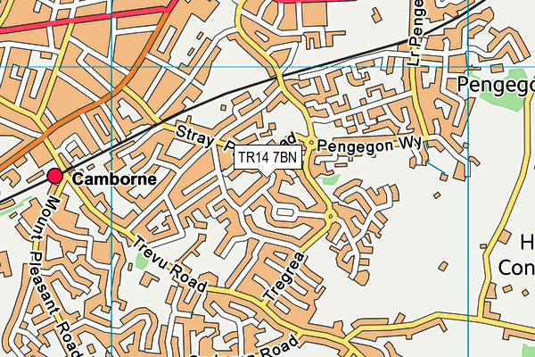 TR14 7BN map - OS VectorMap District (Ordnance Survey)