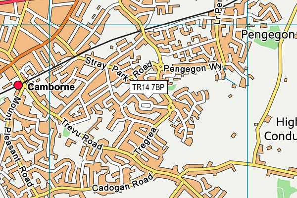 TR14 7BP map - OS VectorMap District (Ordnance Survey)