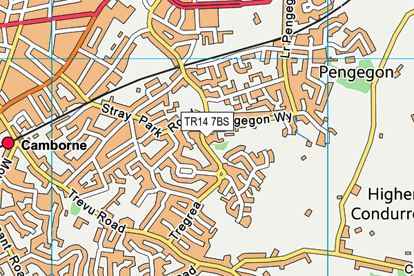 TR14 7BS map - OS VectorMap District (Ordnance Survey)