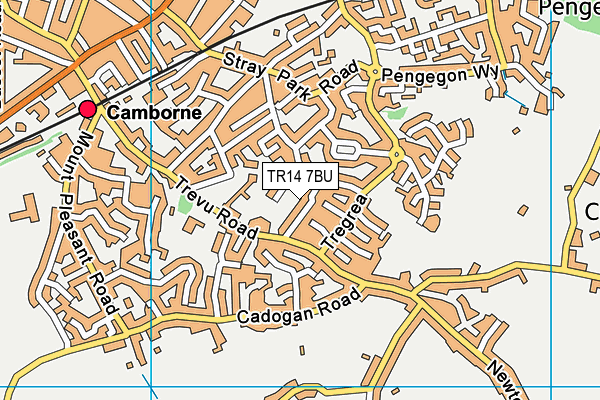 TR14 7BU map - OS VectorMap District (Ordnance Survey)