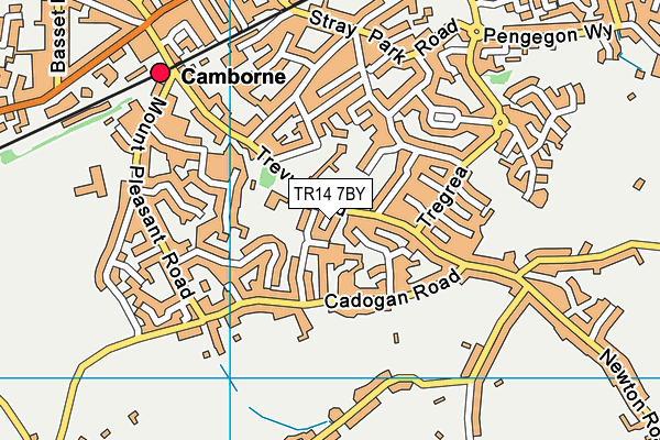 TR14 7BY map - OS VectorMap District (Ordnance Survey)