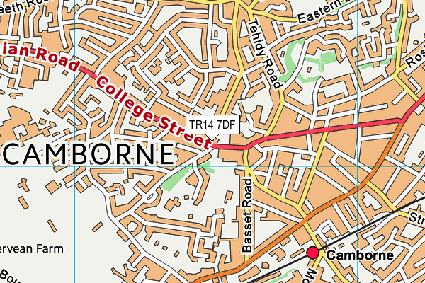 TR14 7DF map - OS VectorMap District (Ordnance Survey)