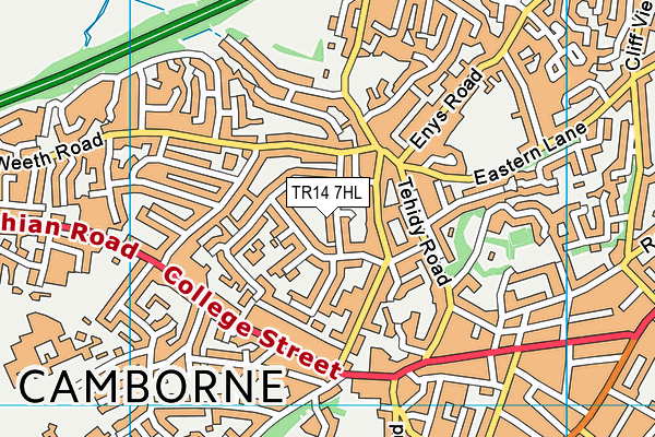 TR14 7HL map - OS VectorMap District (Ordnance Survey)