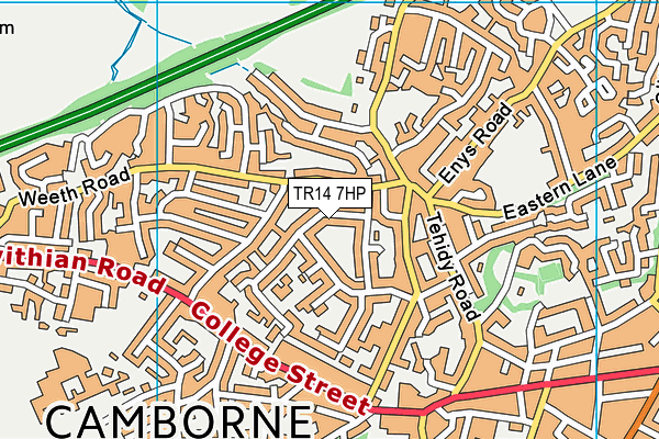 TR14 7HP map - OS VectorMap District (Ordnance Survey)