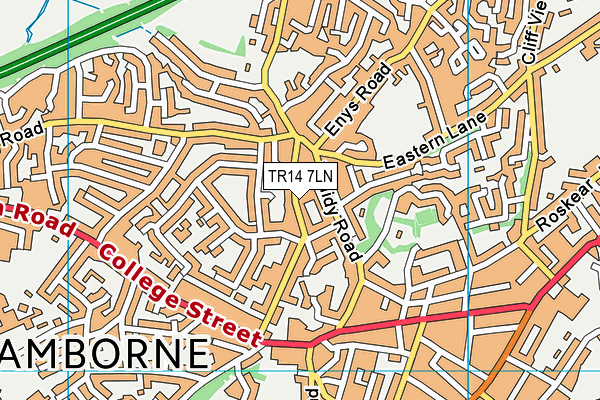 TR14 7LN map - OS VectorMap District (Ordnance Survey)