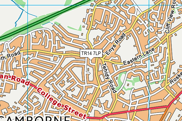 TR14 7LP map - OS VectorMap District (Ordnance Survey)