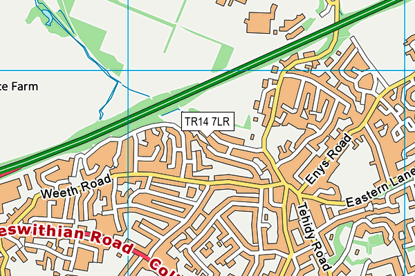 TR14 7LR map - OS VectorMap District (Ordnance Survey)