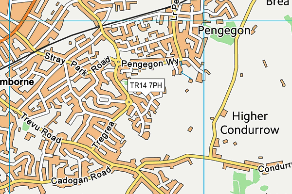 TR14 7PH map - OS VectorMap District (Ordnance Survey)