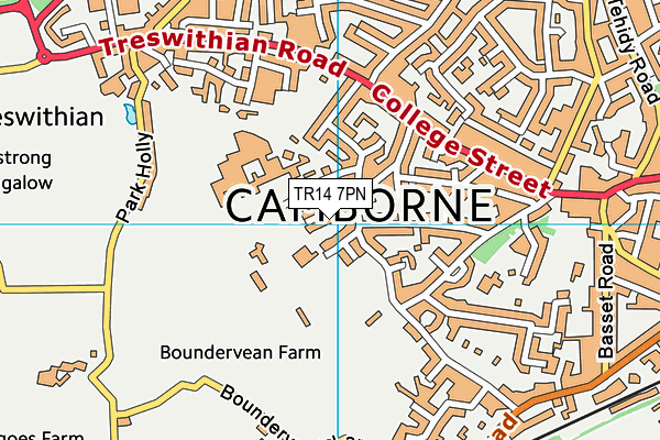 TR14 7PN map - OS VectorMap District (Ordnance Survey)