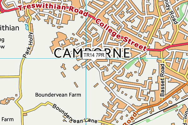TR14 7PR map - OS VectorMap District (Ordnance Survey)