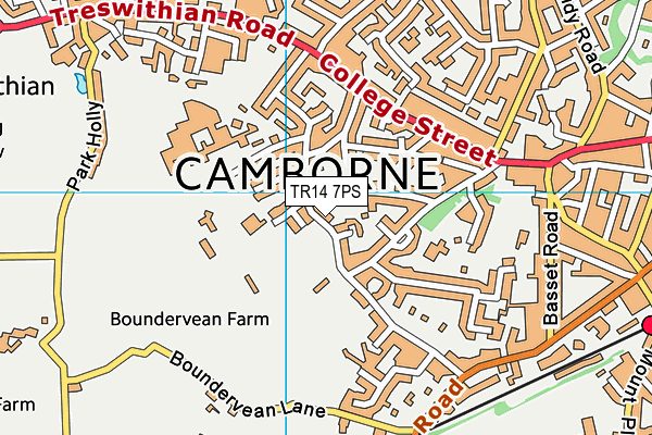 TR14 7PS map - OS VectorMap District (Ordnance Survey)