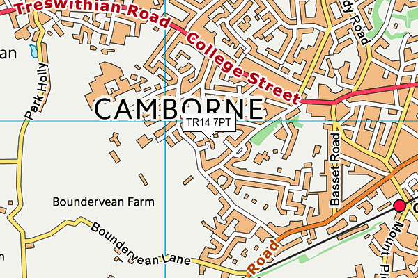 TR14 7PT map - OS VectorMap District (Ordnance Survey)