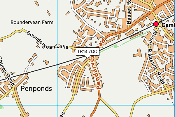 TR14 7QQ map - OS VectorMap District (Ordnance Survey)