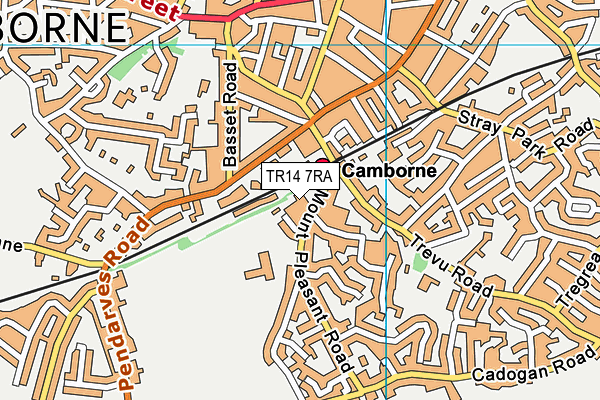 TR14 7RA map - OS VectorMap District (Ordnance Survey)