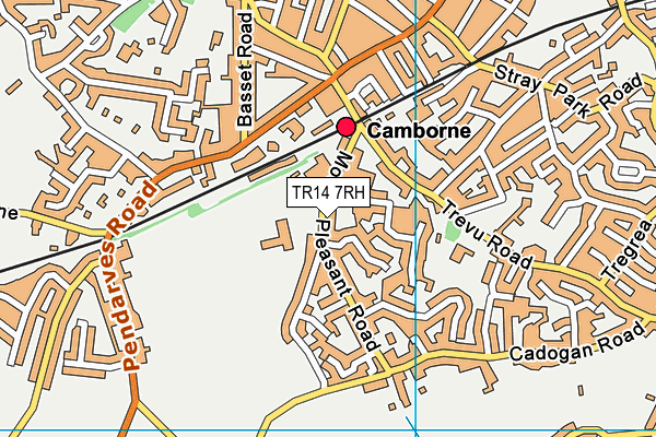 TR14 7RH map - OS VectorMap District (Ordnance Survey)