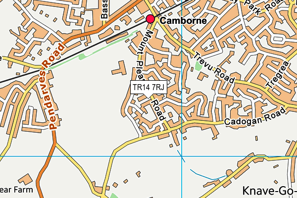 TR14 7RJ map - OS VectorMap District (Ordnance Survey)