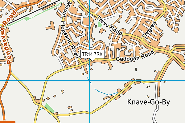 TR14 7RX map - OS VectorMap District (Ordnance Survey)