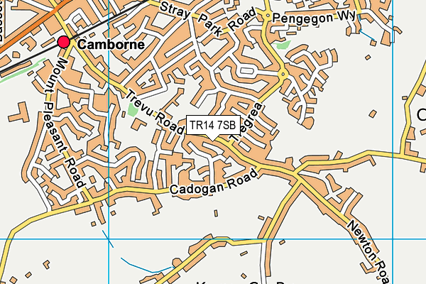 TR14 7SB map - OS VectorMap District (Ordnance Survey)