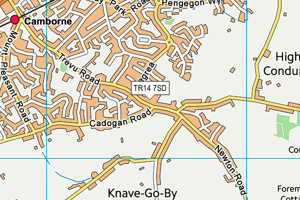 TR14 7SD map - OS VectorMap District (Ordnance Survey)