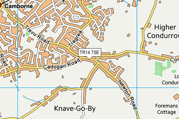 TR14 7SE map - OS VectorMap District (Ordnance Survey)
