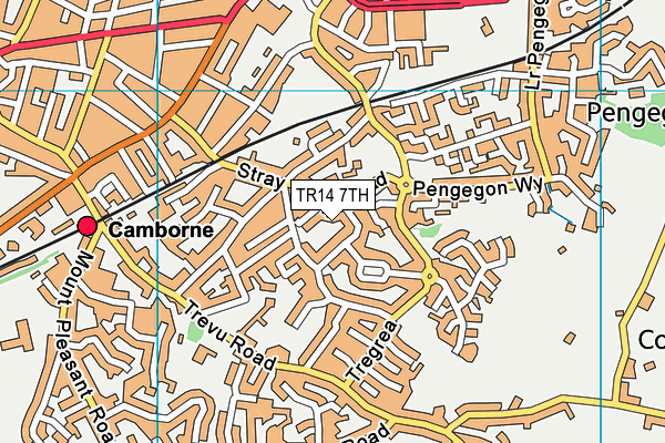 TR14 7TH map - OS VectorMap District (Ordnance Survey)