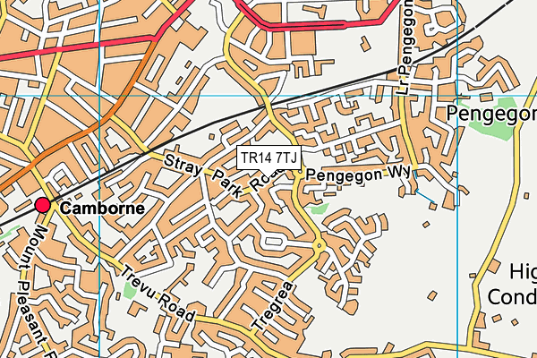 TR14 7TJ map - OS VectorMap District (Ordnance Survey)