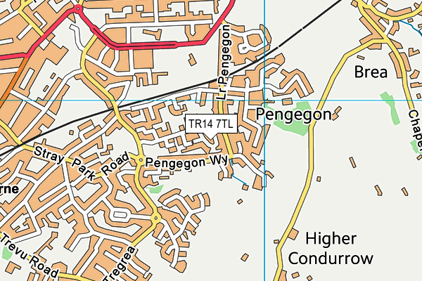 TR14 7TL map - OS VectorMap District (Ordnance Survey)