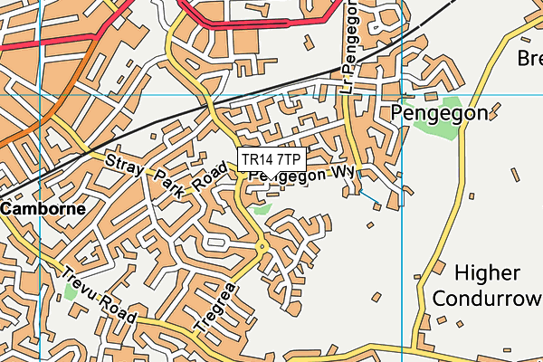 TR14 7TP map - OS VectorMap District (Ordnance Survey)