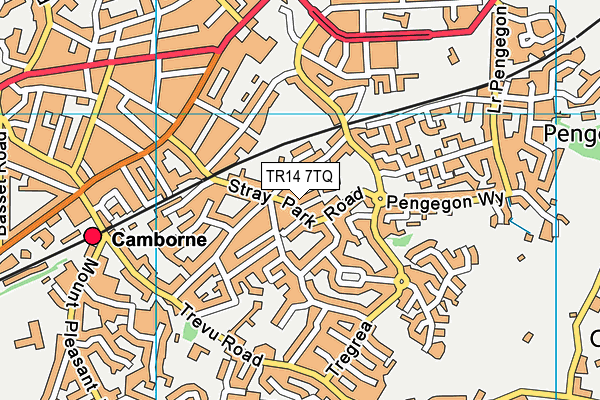 TR14 7TQ map - OS VectorMap District (Ordnance Survey)