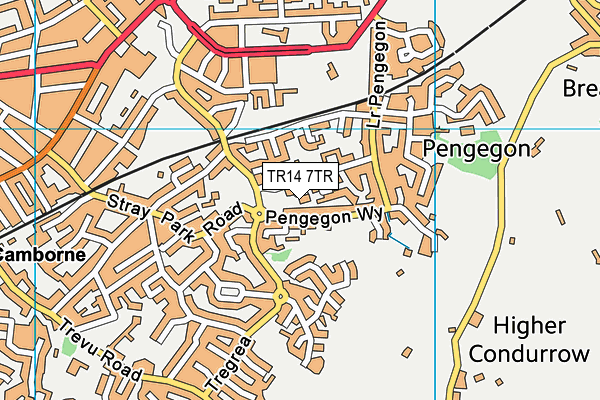 TR14 7TR map - OS VectorMap District (Ordnance Survey)