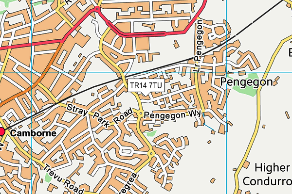 TR14 7TU map - OS VectorMap District (Ordnance Survey)