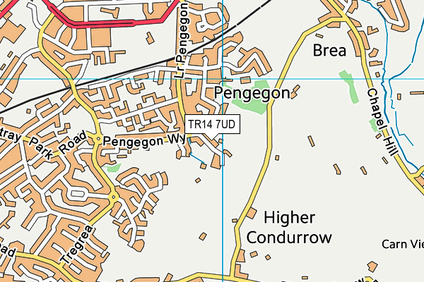 TR14 7UD map - OS VectorMap District (Ordnance Survey)