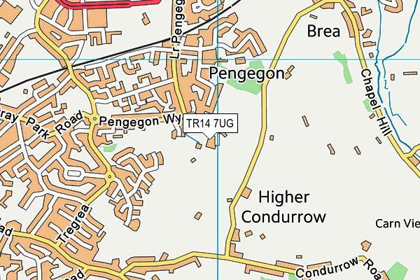 TR14 7UG map - OS VectorMap District (Ordnance Survey)