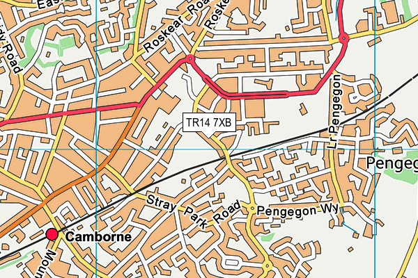 TR14 7XB map - OS VectorMap District (Ordnance Survey)