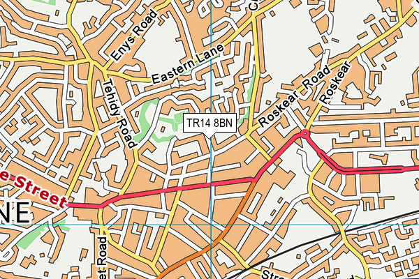TR14 8BN map - OS VectorMap District (Ordnance Survey)