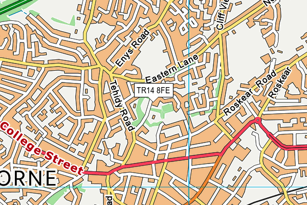TR14 8FE map - OS VectorMap District (Ordnance Survey)