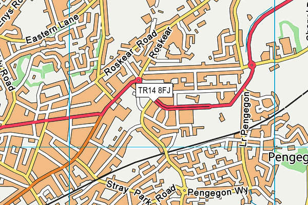 TR14 8FJ map - OS VectorMap District (Ordnance Survey)