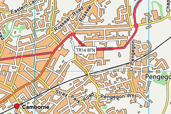 TR14 8FN map - OS VectorMap District (Ordnance Survey)