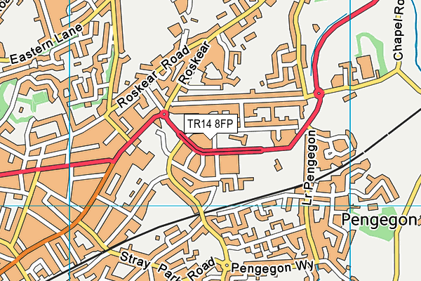 TR14 8FP map - OS VectorMap District (Ordnance Survey)
