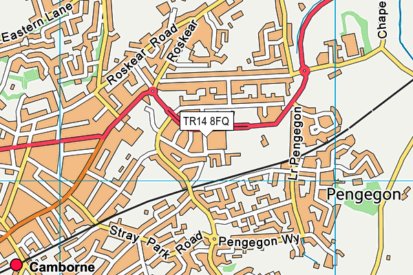 TR14 8FQ map - OS VectorMap District (Ordnance Survey)