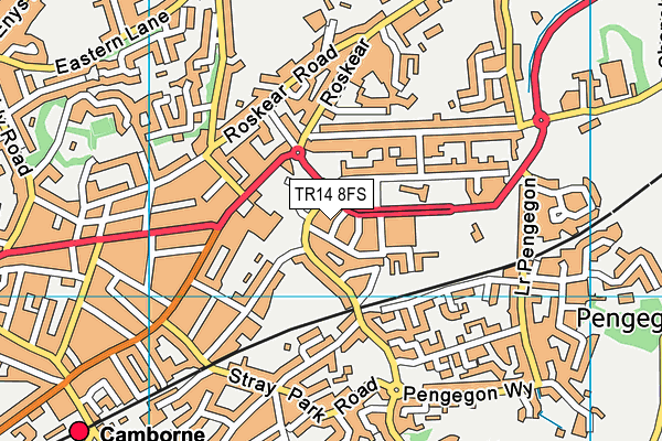 TR14 8FS map - OS VectorMap District (Ordnance Survey)