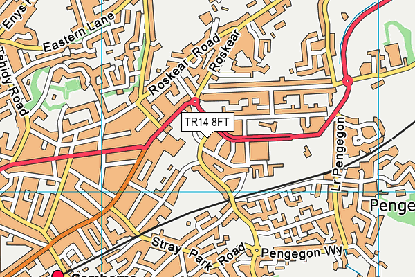TR14 8FT map - OS VectorMap District (Ordnance Survey)