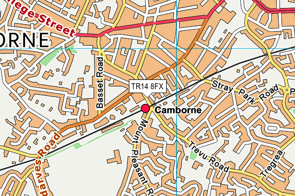 TR14 8FX map - OS VectorMap District (Ordnance Survey)