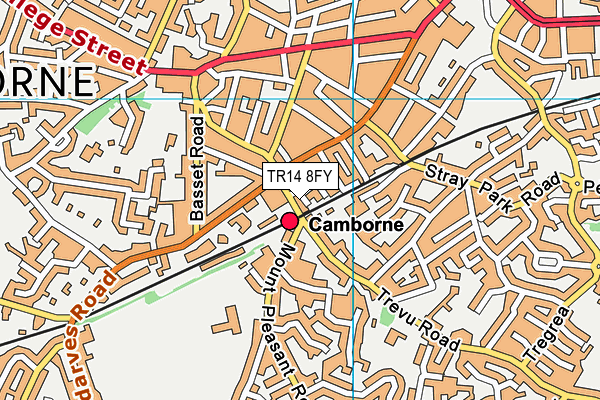 TR14 8FY map - OS VectorMap District (Ordnance Survey)