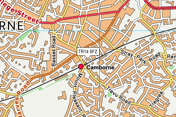 TR14 8FZ map - OS VectorMap District (Ordnance Survey)