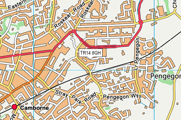 TR14 8GH map - OS VectorMap District (Ordnance Survey)