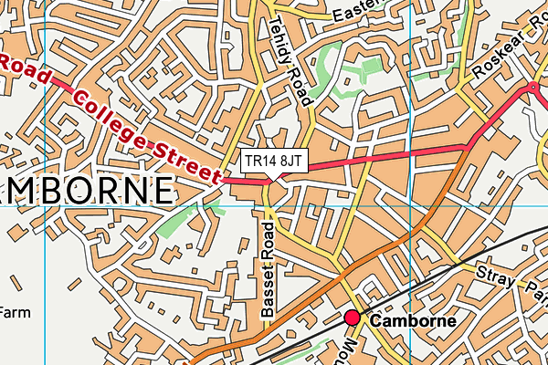 TR14 8JT map - OS VectorMap District (Ordnance Survey)