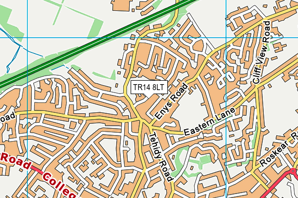 TR14 8LT map - OS VectorMap District (Ordnance Survey)