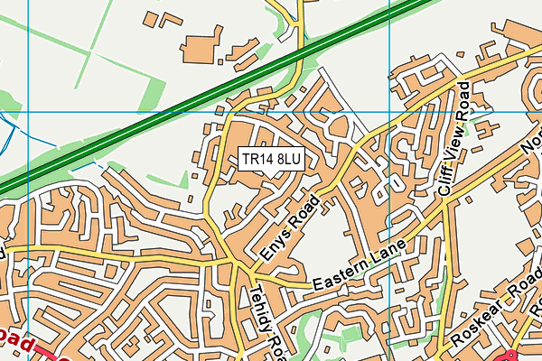 TR14 8LU map - OS VectorMap District (Ordnance Survey)