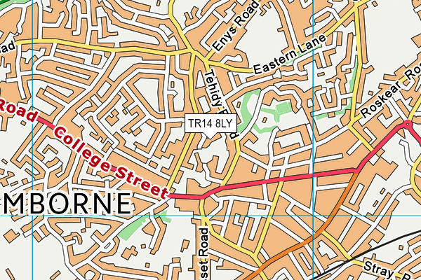 TR14 8LY map - OS VectorMap District (Ordnance Survey)